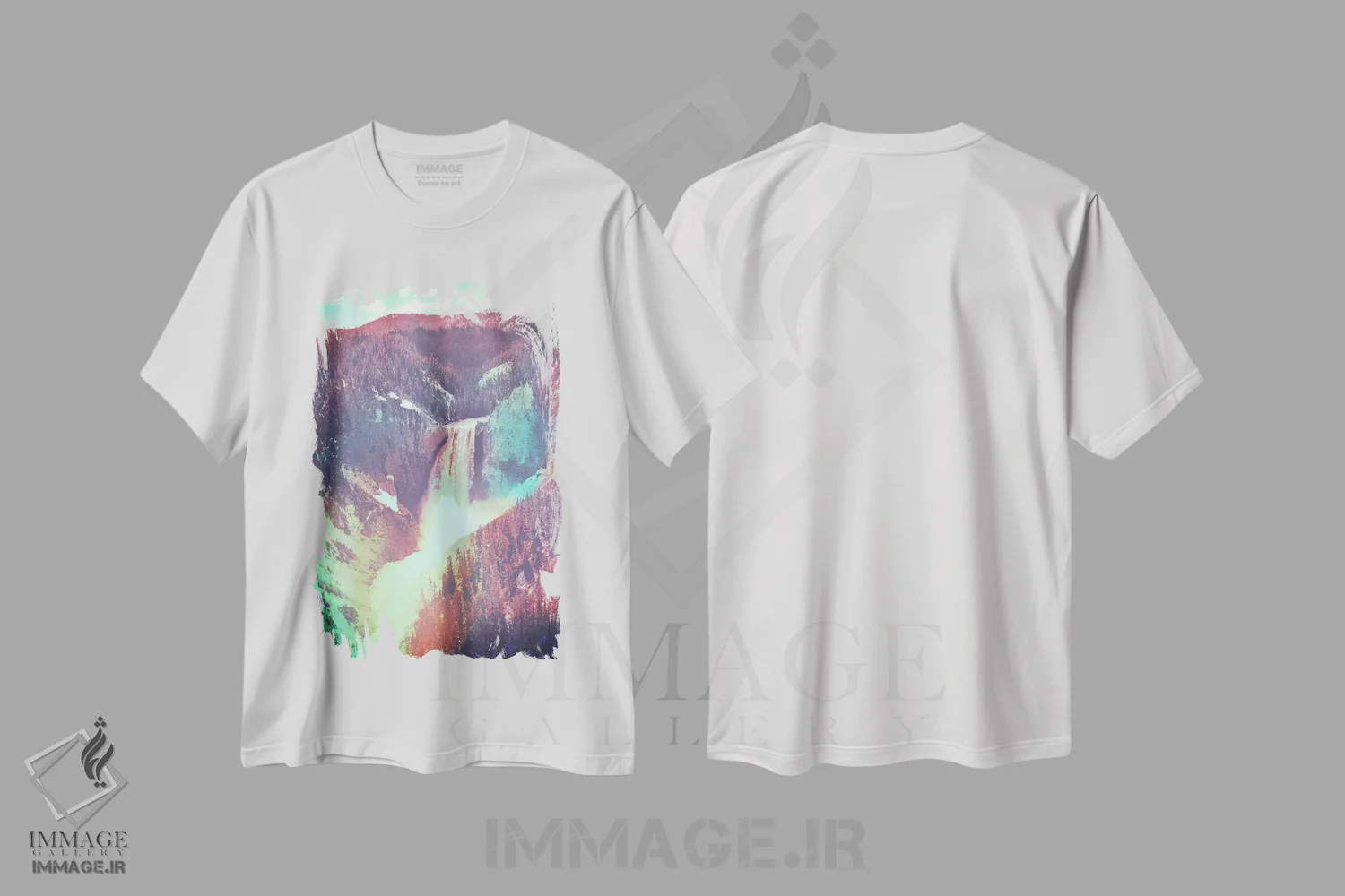 تیشرت سفید طرح دار یلوستون رنگی ۲، مدیوم اثر فایو بای فایو کالکتیو | immage.ir
