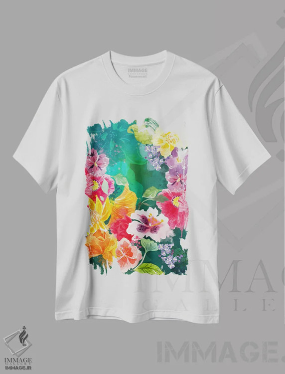 تیشرت سفید طرح دار حسادت ۲، هنر دیجیتال اثر فایو بای فایو کالکتیو | فروشگاه ایماژ