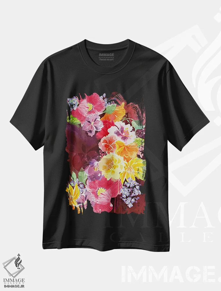 تیشرت مشکی طرح دار شهوت، هنر دیجیتال اثر فایو بای فایو کالکتیو | فروشگاه ایماژ