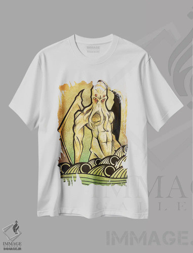 تیشرت سفید طرح دار میان سیاره ای، هنر دیجیتال اثر فایو بای فایو کالکتیو | فروشگاه ایماژ