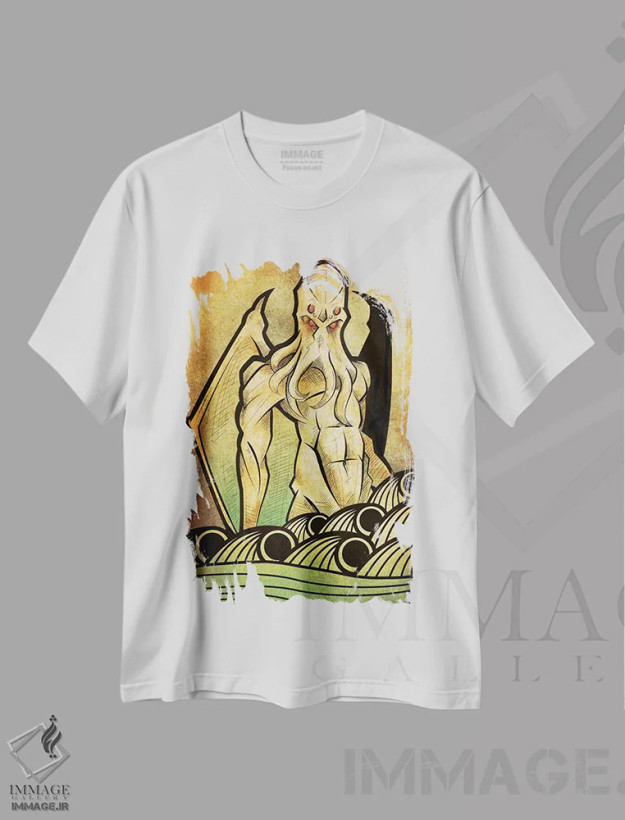 تیشرت سفید طرح دار میان سیاره ای، هنر دیجیتال اثر فایو بای فایو کالکتیو | فروشگاه ایماژ