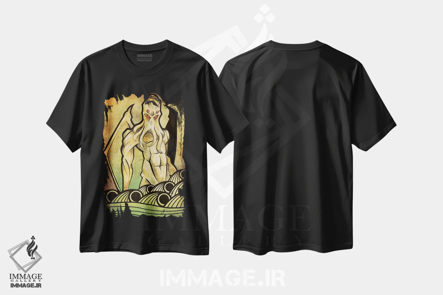 تیشرت مشکی طرح دار میان سیاره ای، هنر دیجیتال اثر فایو بای فایو کالکتیو | immage.ir