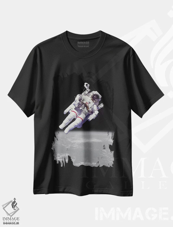 تیشرت مشکی طرح دار فضانورد ناسا، مدیوم اثر هنرمند ناشناس | فروشگاه ایماژ