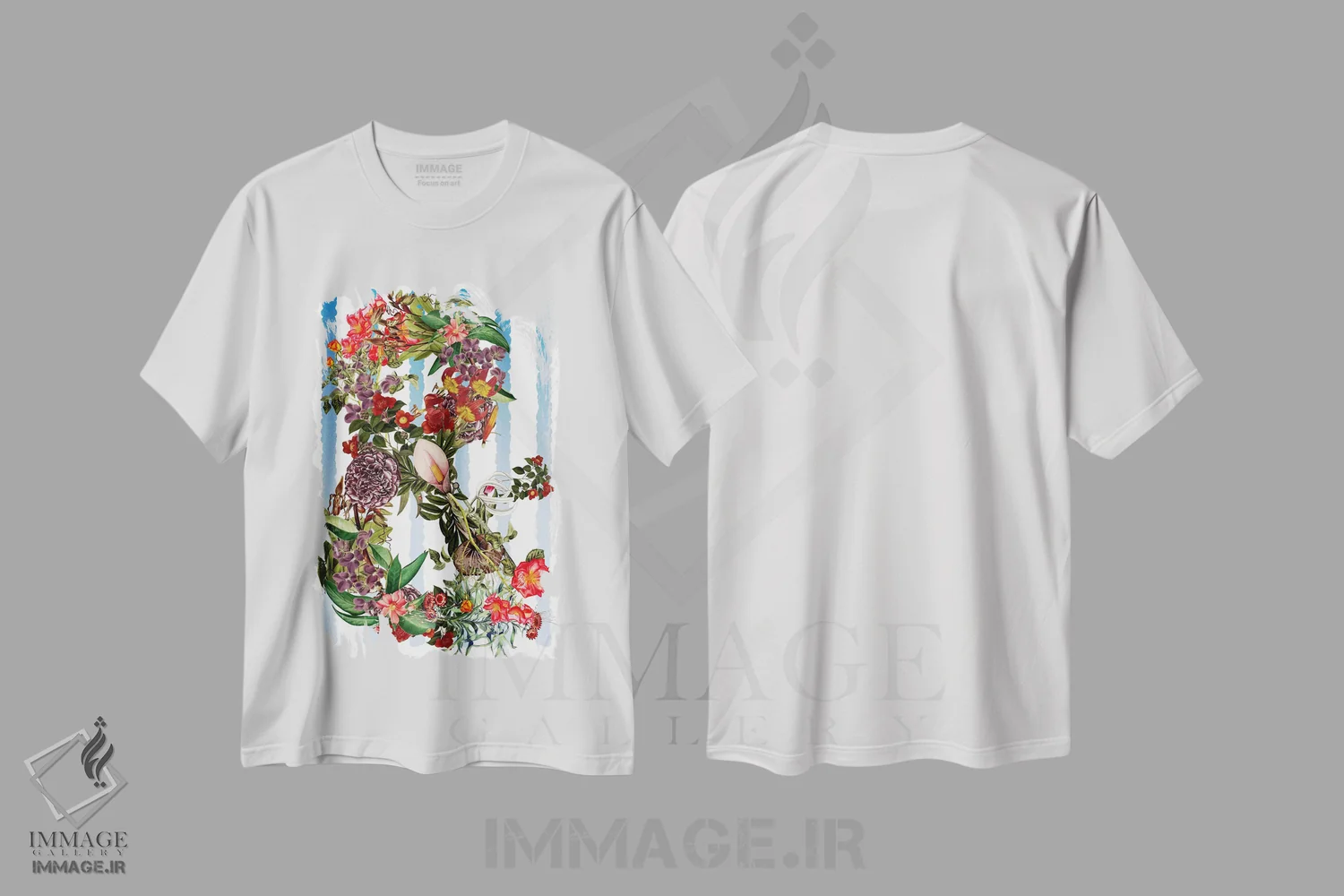 تیشرت سفید طرح دار نشانه &، هنر دیجیتال اثر فایو بای فایو کالکتیو | immage.ir