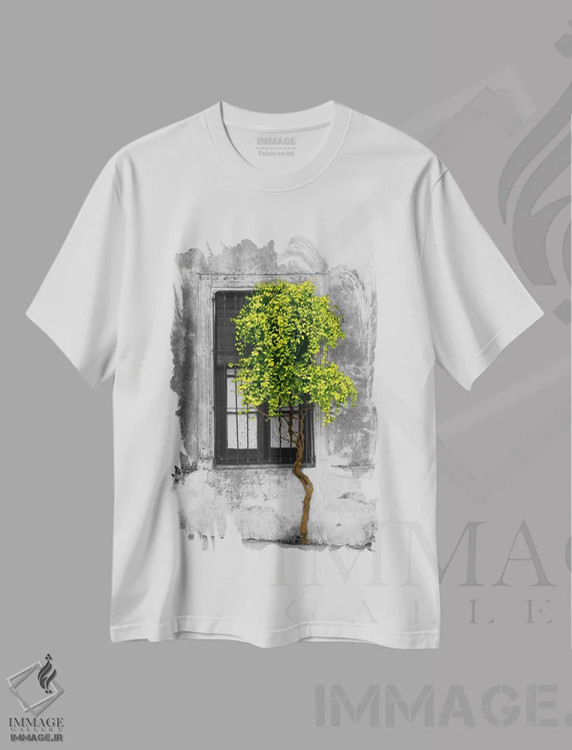 تیشرت سفید طرح دار آثار پانورامیک ایمجز - immage.ir