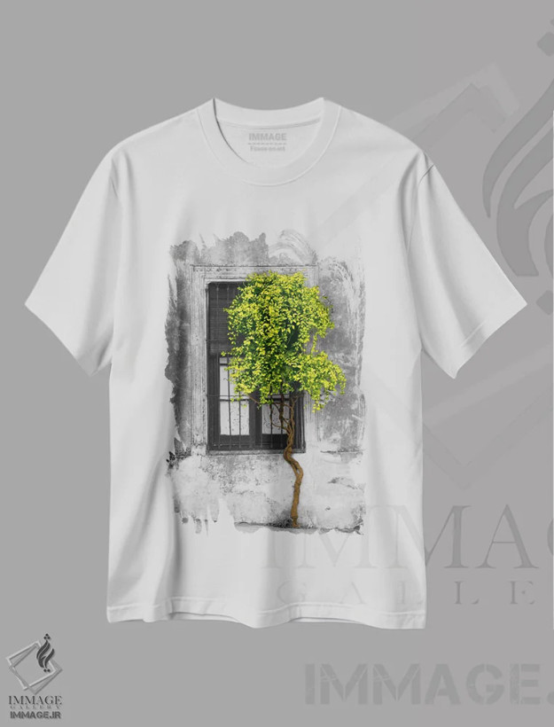 تیشرت سفید طرح دار آثار پانورامیک ایمجز - immage.ir
