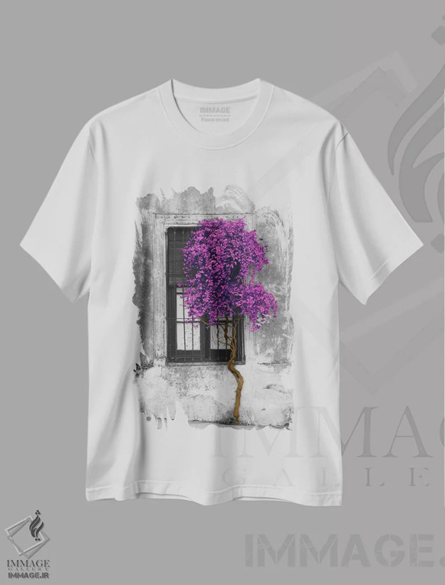 تیشرت سفید طرح دار آثار پانورامیک ایمجز - immage.ir