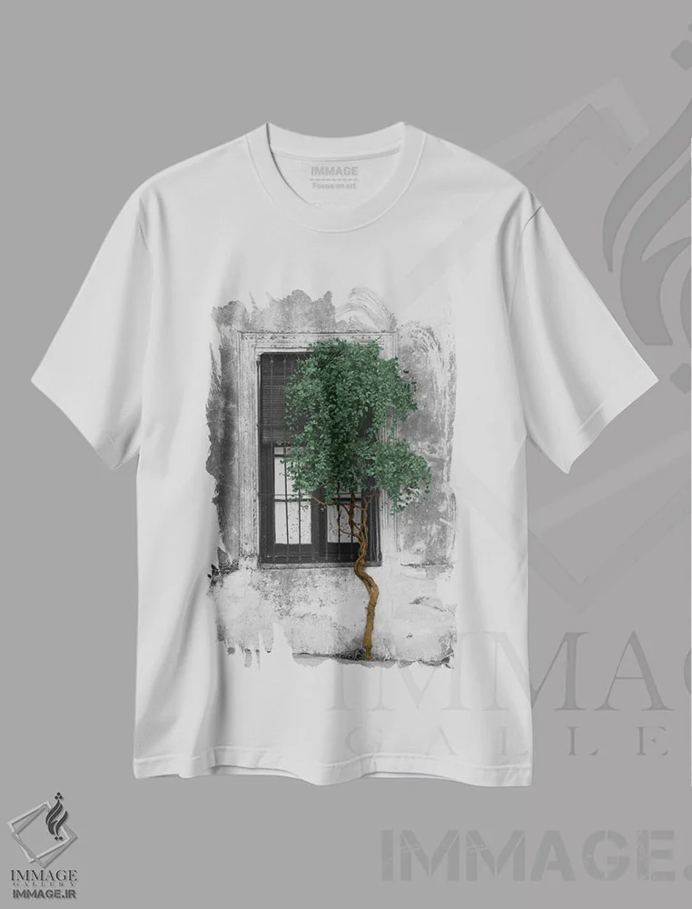 تیشرت سفید طرح دار آثار پانورامیک ایمجز - فروشگاه ایماژ
