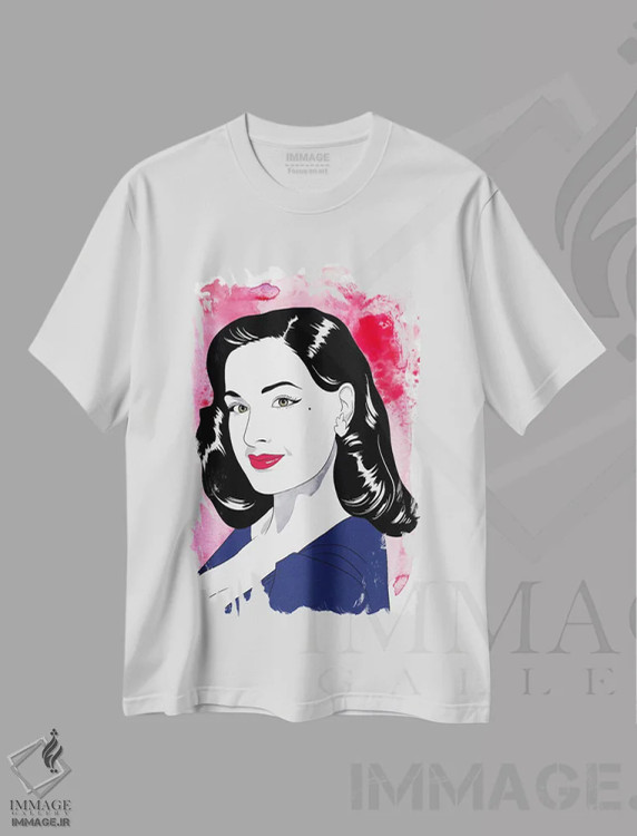 تیشرت سفید طرح دار دیته با آبرنگ و رنگ تقویتی ۲، هنر دیجیتال اثر فایو بای فایو کالکتیو | immage.ir