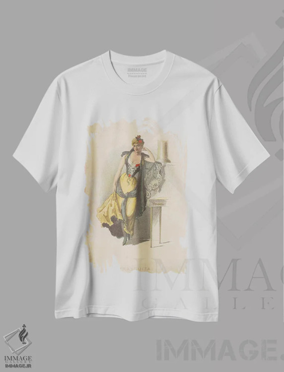 تیشرت سفید طرح دار از آن سوی اتاق، وینتیج و رترو اثر هنرمند ناشناس | فروشگاه ایماژ