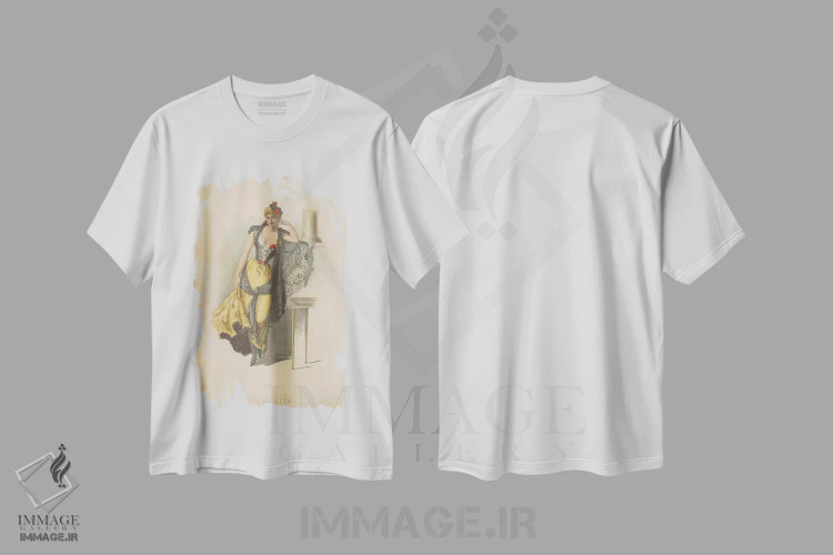 تیشرت سفید طرح دار از آن سوی اتاق، وینتیج و رترو اثر هنرمند ناشناس | فروشگاه ایماژ