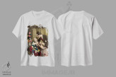 تیشرت سفید طرح دار عروسک گردان، وینتیج و رترو اثر هنرمند ناشناس | immage.ir