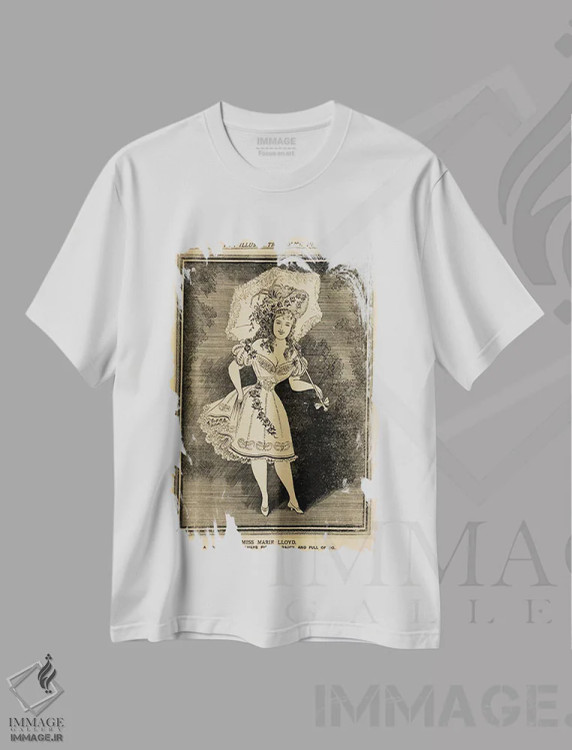 تیشرت سفید طرح دار ماری لوید، وینتیج و رترو اثر هنرمند ناشناس | immage.ir