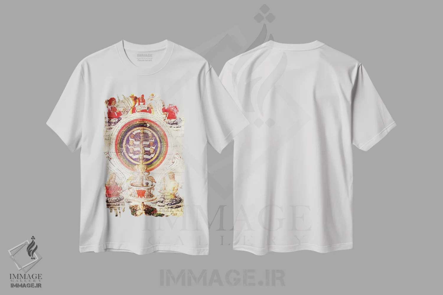 تیشرت سفید طرح دار درخت کیمیاگری، هنر دیجیتال اثر فایو بای فایو کالکتیو | immage.ir
