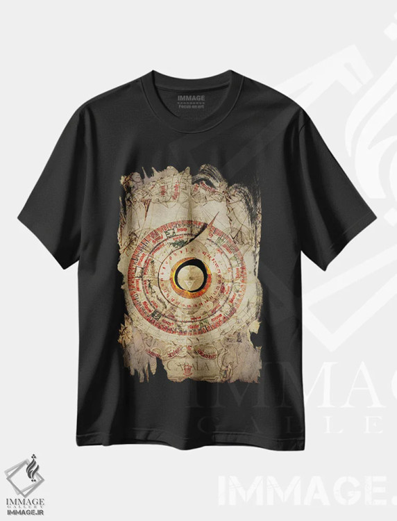 تیشرت مشکی طرح دار شادی و تعالی، هنر دیجیتال اثر فایو بای فایو کالکتیو | immage.ir