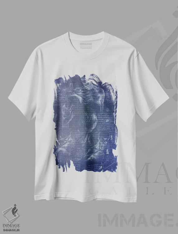 تیشرت سفید طرح دار نقشه آناتومی ۱، تزئینی اثر فایو بای فایو کالکتیو | immage.ir