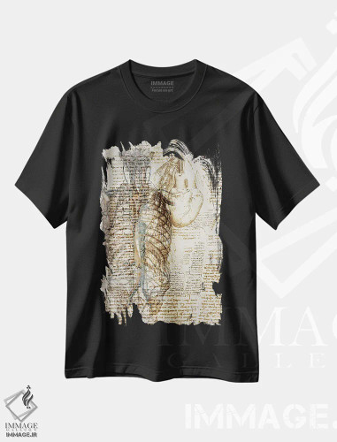 تیشرت مشکی طرح دار قلب ویترویوسی، هنر دیجیتال اثر فایو بای فایو کالکتیو | فروشگاه ایماژ