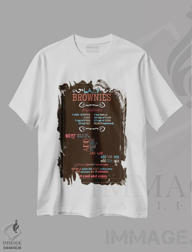 تیشرت سفید طرح دار دستور براونی آسان، دکور روستایی اثر فایو بای فایو کالکتیو | فروشگاه ایماژ