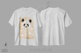 تیشرت سفید طرح دار پاندا سوار بالن هوای گرم، هنر دیجیتال اثر فایو بای فایو کالکتیو | immage.ir