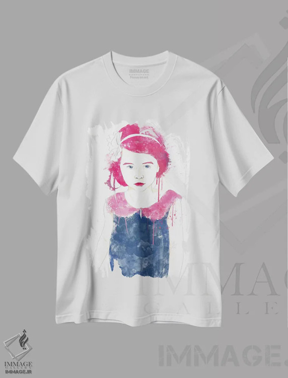 تیشرت سفید طرح دار بی گناهی، هنر دیجیتال اثر فایو بای فایو کالکتیو | immage.ir