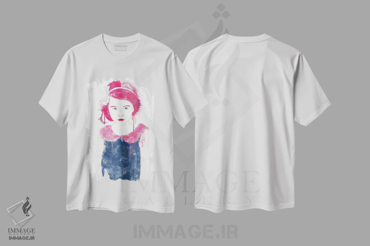 تیشرت سفید طرح دار بی گناهی، هنر دیجیتال اثر فایو بای فایو کالکتیو | immage.ir