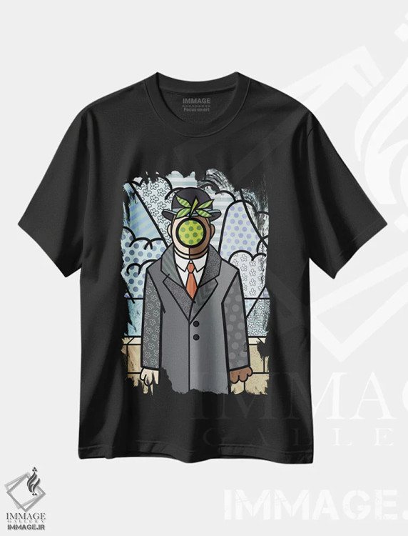 تیشرت مشکی طرح دار پسر انسان ۲، هنر فاخر معاصر اثر فایو بای فایو کالکتیو | immage.ir