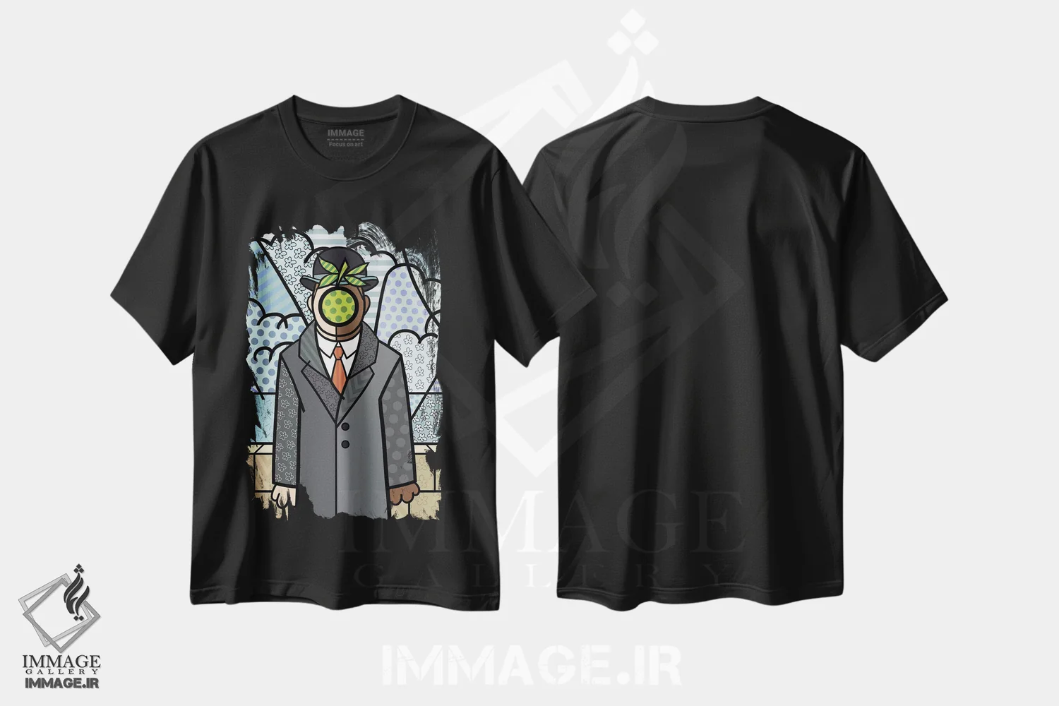 تیشرت مشکی طرح دار پسر انسان ۲، هنر فاخر معاصر اثر فایو بای فایو کالکتیو | immage.ir
