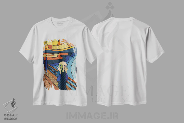تیشرت سفید طرح دار جیغ ۳، هنر دیجیتال اثر فایو بای فایو کالکتیو | immage.ir