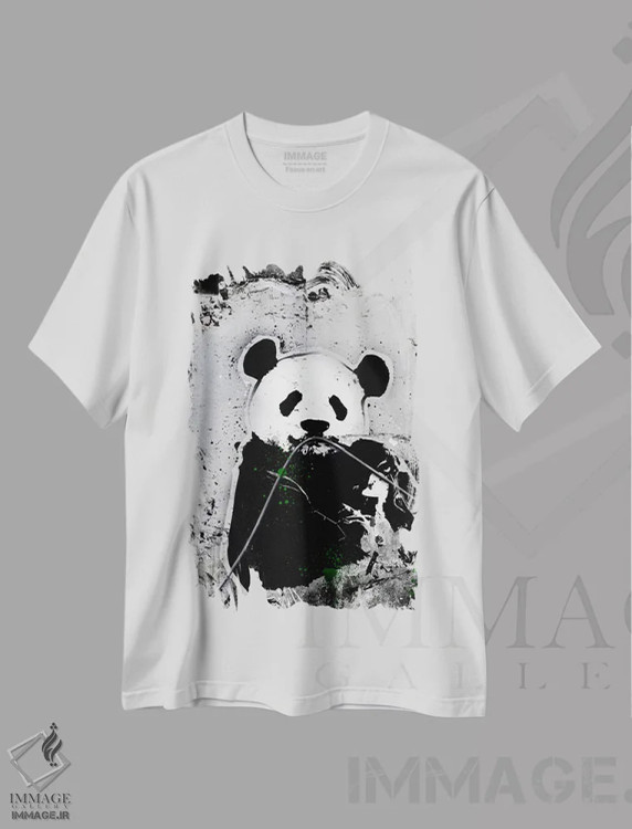 تیشرت سفید طرح دار آثار فایو بای فایو کالکتیو - فروشگاه ایماژ