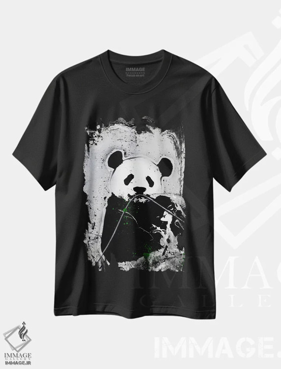 تیشرت مشکی طرح دار آثار فایو بای فایو کالکتیو - immage.ir