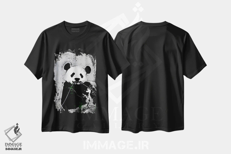 تیشرت مشکی طرح دار آثار فایو بای فایو کالکتیو - immage.ir