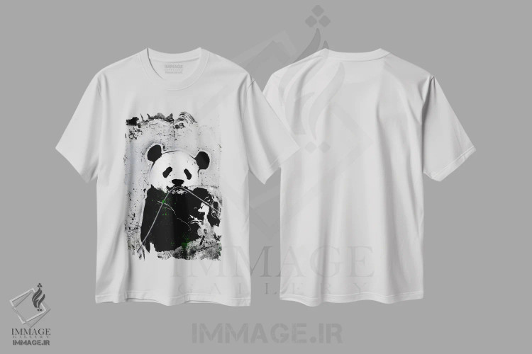 تیشرت سفید طرح دار آثار فایو بای فایو کالکتیو - فروشگاه ایماژ