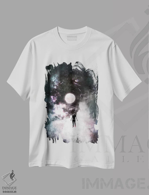 تیشرت سفید طرح دار ارتفاع، هنر فاخر معاصر اثر فایو بای فایو کالکتیو | فروشگاه ایماژ