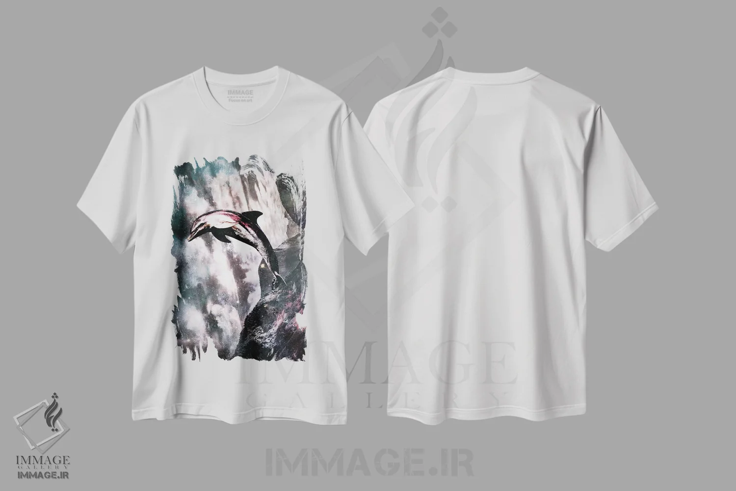 تیشرت سفید طرح دار ناگهانی و غیرمنتظره، هنر فاخر معاصر اثر فایو بای فایو کالکتیو | immage.ir