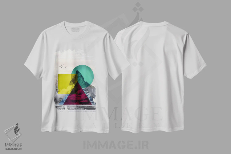 تیشرت سفید طرح دار هیجان لذت بخش، آبستره اثر فایو بای فایو کالکتیو | immage.ir
