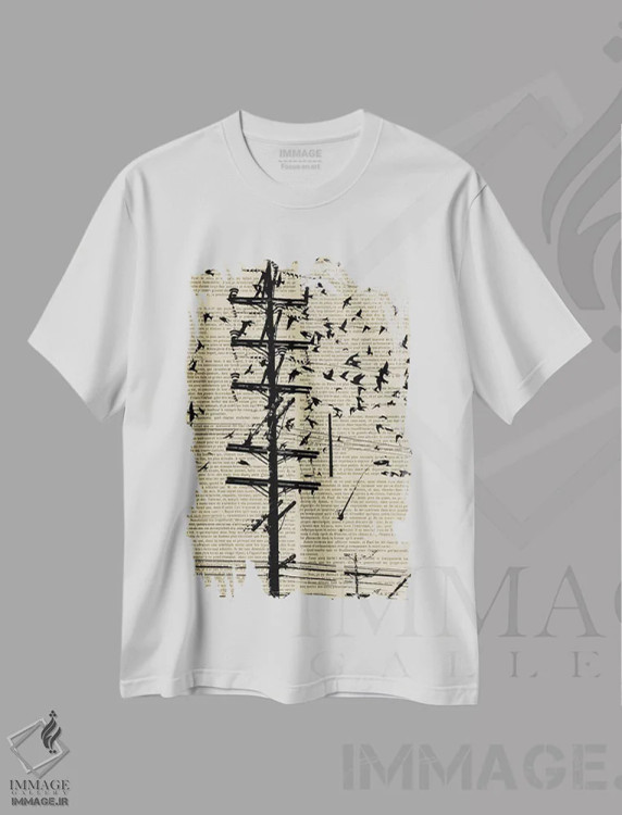 تیشرت سفید طرح دار کلمات تصویری می سازند، هنر دیجیتال اثر فایو بای فایو کالکتیو | immage.ir