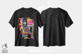 تیشرت مشکی طرح دار پاپ سایکدلیک لندن، هنر دیجیتال اثر فایو بای فایو کالکتیو | فروشگاه ایماژ