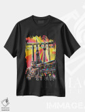 تیشرت مشکی طرح دار پاپ سایکدلیک توکیو، هنر دیجیتال اثر فایو بای فایو کالکتیو | immage.ir