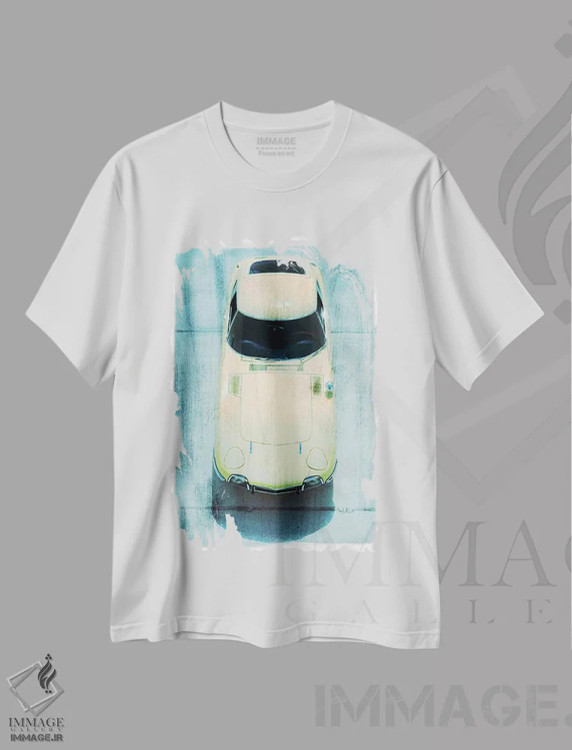 تیشرت سفید طرح دار پرسه زدن روی آسفالت، هنر دیجیتال اثر فایو بای فایو کالکتیو | immage.ir