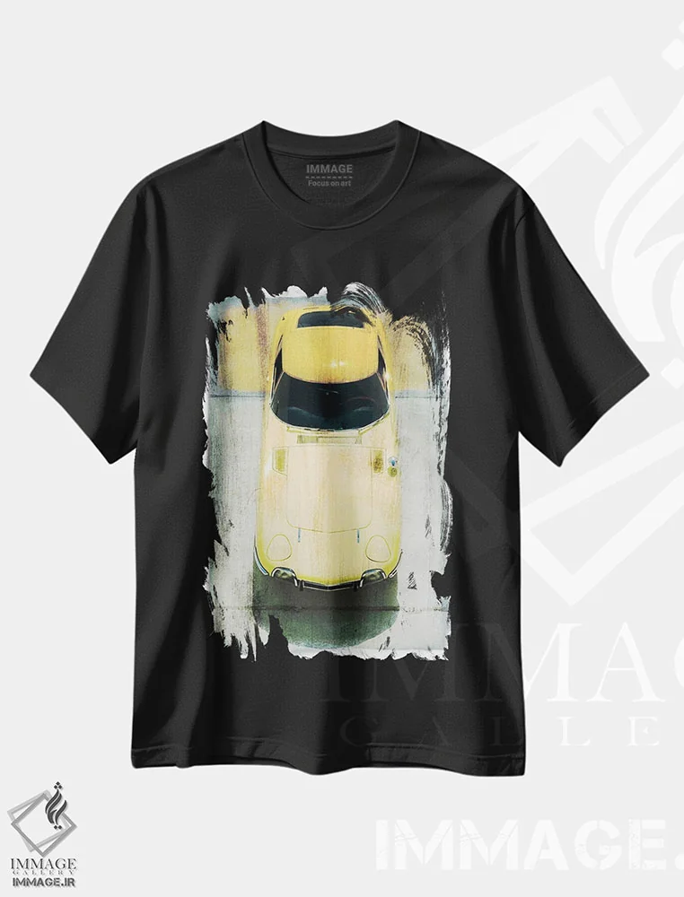 تیشرت مشکی طرح دار پرسه زدن روی آسفالت شماره ۲، هنر دیجیتال اثر فایو بای فایو کالکتیو | immage.ir