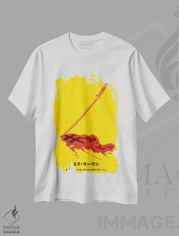 تیشرت سفید طرح دار انتقام، هنر دیجیتال اثر فایو بای فایو کالکتیو | فروشگاه ایماژ