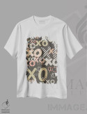 تیشرت سفید طرح دار XO روی سیاه، تزئینی اثر ایم نات اکروک | فروشگاه ایماژ