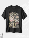تیشرت مشکی طرح دار XO روی سیاه، تزئینی اثر ایم نات اکروک | immage.ir