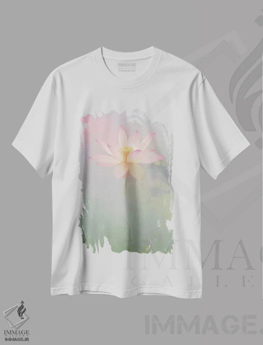 تیشرت سفید طرح دار شور صورتی، تزئینی اثر بهمن فرزاد | فروشگاه ایماژ