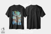تیشرت مشکی طرح دار یکشنبه نخل، آبستره اثر بث اِی فورست | فروشگاه ایماژ