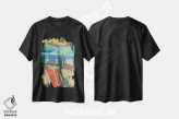 تیشرت مشکی طرح دار روزهای ساحلی اثر پیج پیرسون ریلز بک | immage.ir