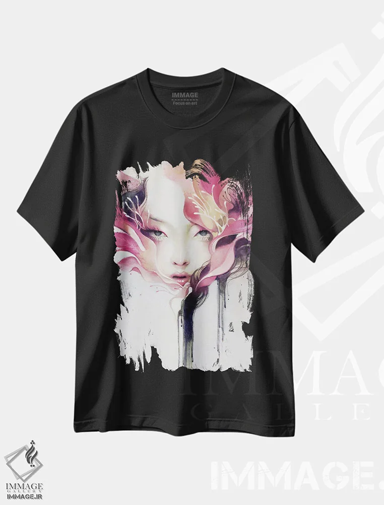 تیشرت مشکی طرح دار بوهینیا، هنر دیجیتال اثر آنا دیتمن | فروشگاه ایماژ