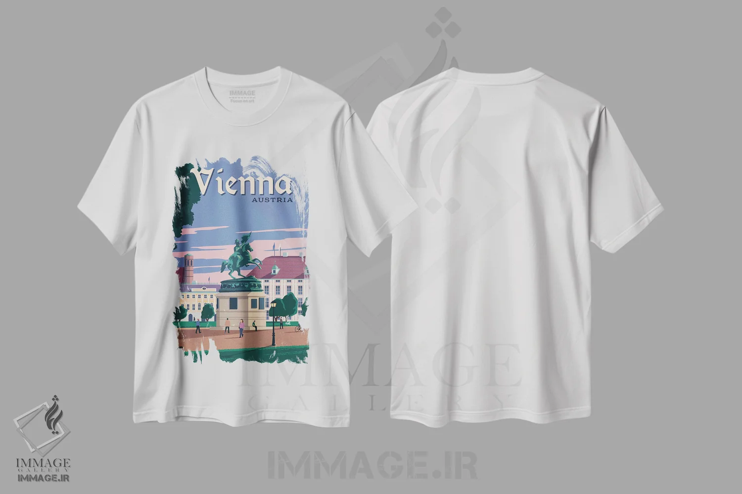 تیشرت سفید طرح دار وین، هنر دیجیتال اثر ایدیااستورم استودیوز | immage.ir