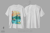 تیشرت سفید طرح دار بورا بورا، هنر دیجیتال اثر ایدیااستورم استودیوز | فروشگاه ایماژ