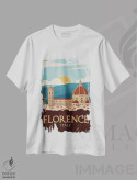 تیشرت سفید طرح دار فلورانس، تزئینی اثر ایدیااستورم استودیوز | immage.ir